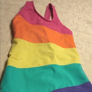 Lands' End Girls Striped Bathing Suit One Piece